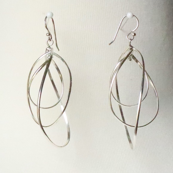 Argento Vivo sterling silver multi-hoop earrings - Picture 3 of 5